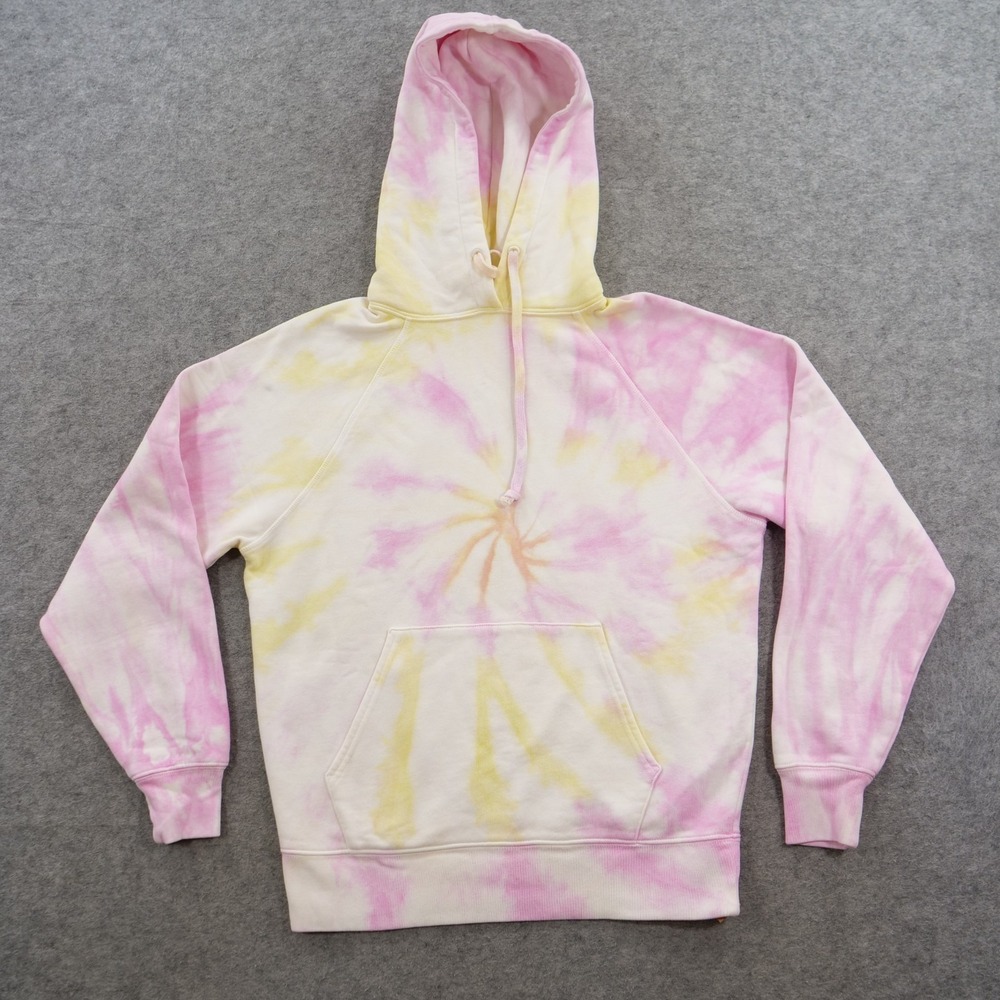 Reformation Hoodie Womens Small Pink Creamsicle Tie Dye Organic Cotton New